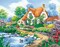 Duck Pond Cottage WD2404 14.9 x 18.9 inches Wizardi Diamond Painting Kit